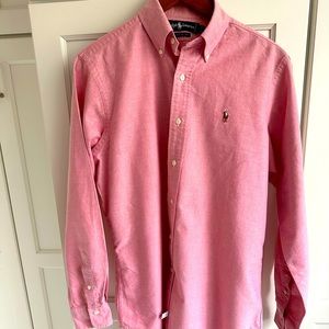 Polo Ralph Lauren Men's Oxford Button Up Shirt PINK 15 x 34 EUC